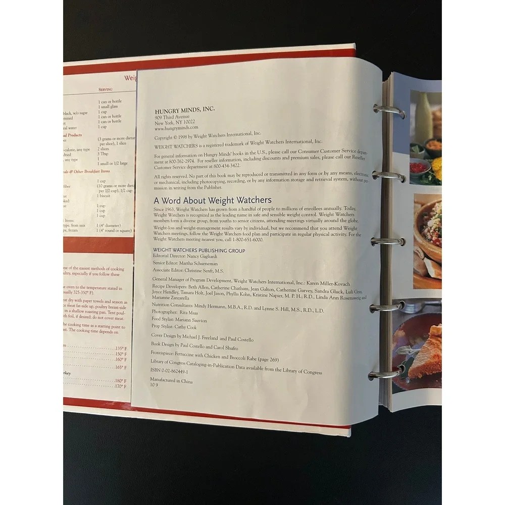 Weight Watchers New Complete Cookbook Winning Points 500 Recipes Ring Bound 1998